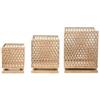ARPIMEX Set 3 Portacandele Metallo Gold