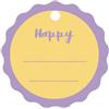 Scotton Chiudipacco Rotondo D 50 Mm Happy Giallo Lilla 15 Pz