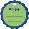 Scotton Chiudipacco Rotondo D 50 Mm Happy Verde Blu 15 Pz