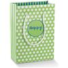 Scotton ShopperBox con Cordino 130 x 70 x 180 Mm Happy Verde Blu 10 Pz