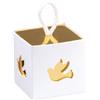 Scotton Scatola In con Cordino 50 x 50 x 50 Mm Bianco ed Oro 10 Pz