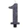 Givi Candelina glitter nero - Numero Uno 9.5 cm