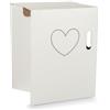 Scotton Sgabello Pieghevole 340 x 285 x 440 Mm con Cuore Cartone Bianco
