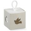 Scotton Scatola In Colomba con Cordino 50 x 50 x 50 Mm Tortora Millerighe 10 Pz
