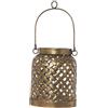 ARPIMEX Lanterna Portacandele 13,5 x 12,5 x 15,5 Cm Metallo Oro