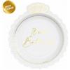 Givi Piatti in carta corona (8 pz) - Battesimo Oro 20 cm