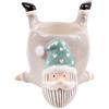 ARPIMEX Pot Babbo Natale Ceramica 10,5 x 10,5 x 10,5 Cm Bianco