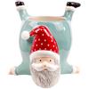 ARPIMEX Vaso Babbo Natale Ceramica 20 x 17,5 x 20 Cm Celeste