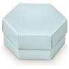 Scotton Scatola Esagono con Divisorio 110 x 60 Mm Lino Azzurro 10 Pz