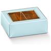 Scotton Scatola Quadretto 60 x 50 x 30 Mm Lino Azzurro 10 Pz