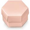 Scotton Scatola Esagono con Divisorio 80 x 55 Mm Lino Ciprino 10 Pz