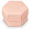 Scotton Scatola Esagono con Divisorio 60 x 40 Mm Lino Ciprino 10 Pz