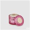 EDG Enzo De Gasperi Candela Crystal con Vaso + Scatola Regalo H 10,5 cm D 10,5 cm Dark Pink Rosa Scuro