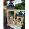 BONTURI CASA HOME DECORATION Lanterna Set 2 Pz 24 x 24 x 64 Cm 18 x 18 x 42 Cm Naturale