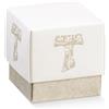 Scotton Scatola Fleur 50 x 50 X 50 Mm Tau Bianco e Tortora 10 Pz