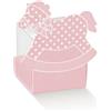 Scotton Scatola Portaconfetti 45 x 45 x 45 Mm Rosa con Cavallino 10 Pz