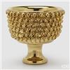 EDG Enzo De Gasperi Vaso Fenice Pigna con Piede H 31 Cm D 33 Cm Colore Oro