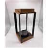 BONTURI CASA HOME DECORATION Lanterna Metallo Legno H 38 Cm 19,5 x 19,5 Cm Nero