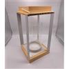 BONTURI CASA HOME DECORATION Lanterna Metallo Legno H 38 Cm 19,5 x 19,5 Cm White