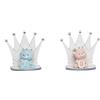 Star Import Italy Orsetto Crown con Base H 8,5 Cm Legno Rosa Bomboniera 1 Pz