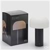 EDG Enzo De Gasperi Lampada Kiran Fungo da Tavolo USB H 22 Cm D 15 Cm Nero