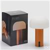 EDG Enzo De Gasperi Lampada Kiran Fungo da Tavolo USB H 22 Cm D 15 Cm Arancione