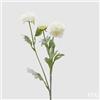 EDG Enzo De Gasperi Ranuncolo con Foglie H 50 Cm 3 Rami Bianco 1 PZ