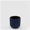 EDG Enzo De Gasperi Vaso Righe H 11 Cm D 11 Cm Blue