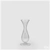 EDG Enzo De Gasperi Vaso Monofiore con Righe H 22 Cm D 9 Cm Trasparente