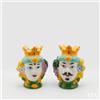 EDG Enzo De Gasperi Vaso Testa Sicily H 13 Cm Lui o Lei 1 Pz Green