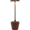 Zafferano Poldina Reverso Corten - Lampada da Tavolo a Led H35cm