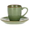 ROSE & TULIPANI Concerto Verde Oliva Tazzina Caffè con Piattino