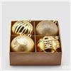 EDG Enzo De Gasperi Palla Natale Poly Mix D 10 Cm Cf 4 Pz Light Gold