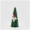EDG Enzo De Gasperi Candela Natale Pino con Soldatino H 26 Cm D 11 Cm Verde
