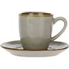 ROSE & TULIPANI Concerto Grigio Perla Tazza Caffè con Piattino