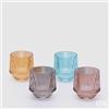 EDG Enzo De Gasperi Portacandela Rigato H10 D9,5 4 Pezzi Assortiti