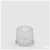 EDG Enzo De Gasperi Portacandela Righe H 7 Cm D 8 Cm Natural Trasparente