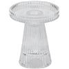 EDG Enzo De Gasperi Portacandela Cono Righe H 11,5 Cm D 9,8 Cm Natural Trasparente
