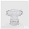 EDG Enzo De Gasperi Portacandela Cono Righe H 7,5 Cm D 9,8 Cm Natural Trasparente