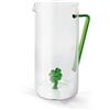 WD LifeStyle Caraffa Vetro Borosilicato Cc 1,2 Lt Decoro Quadrifoglio