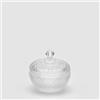 EDG Enzo De Gasperi Contenitore Rotondo Rombi H9 D9 Natural Trasparente