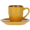 ROSE & TULIPANI Tazzina Caffe' con Piattino Ocra 90 Cc