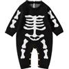 Yaopelky Pagliaccetto di Halloween per bambino e bambina Tuta neonato in maglia Tuta intera Vestito di Halloween (Nero, 12-18 Mesi)