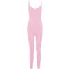 inlzdz Tutina Donna Aderente Jumpsuit Sportivo Senza Manica Tuta Intera da Ginnastica Artistica Completo Palestra Yoga Fitness Monopezzi e Tutine Estiva Rosa M
