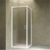 Siro Box doccia ad angolo 90x90 cm con 1 anta a battente bianco/stampato