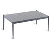 Unopiù Tavolino fisso LUCE in alluminio con piano a scelta da 100x60 cm