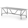 Unopiù Tavolo fisso SALÒ in alluminio e piano a scelta da 279x100 cm
