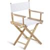 Unopiù Poltroncina pieghevole GINGER con struttura in teak e telo in tessuto plastico bianco