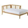 Unopiù Modulo chaise longue sinistro SYNTHESIS in teak e fibra sintetica WaProLace - Con o senza cuscino