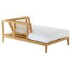 Unopiù Modulo chaise longue destro SYNTHESIS in teak e fibra sintetica WaProLace - Con o senza cuscino